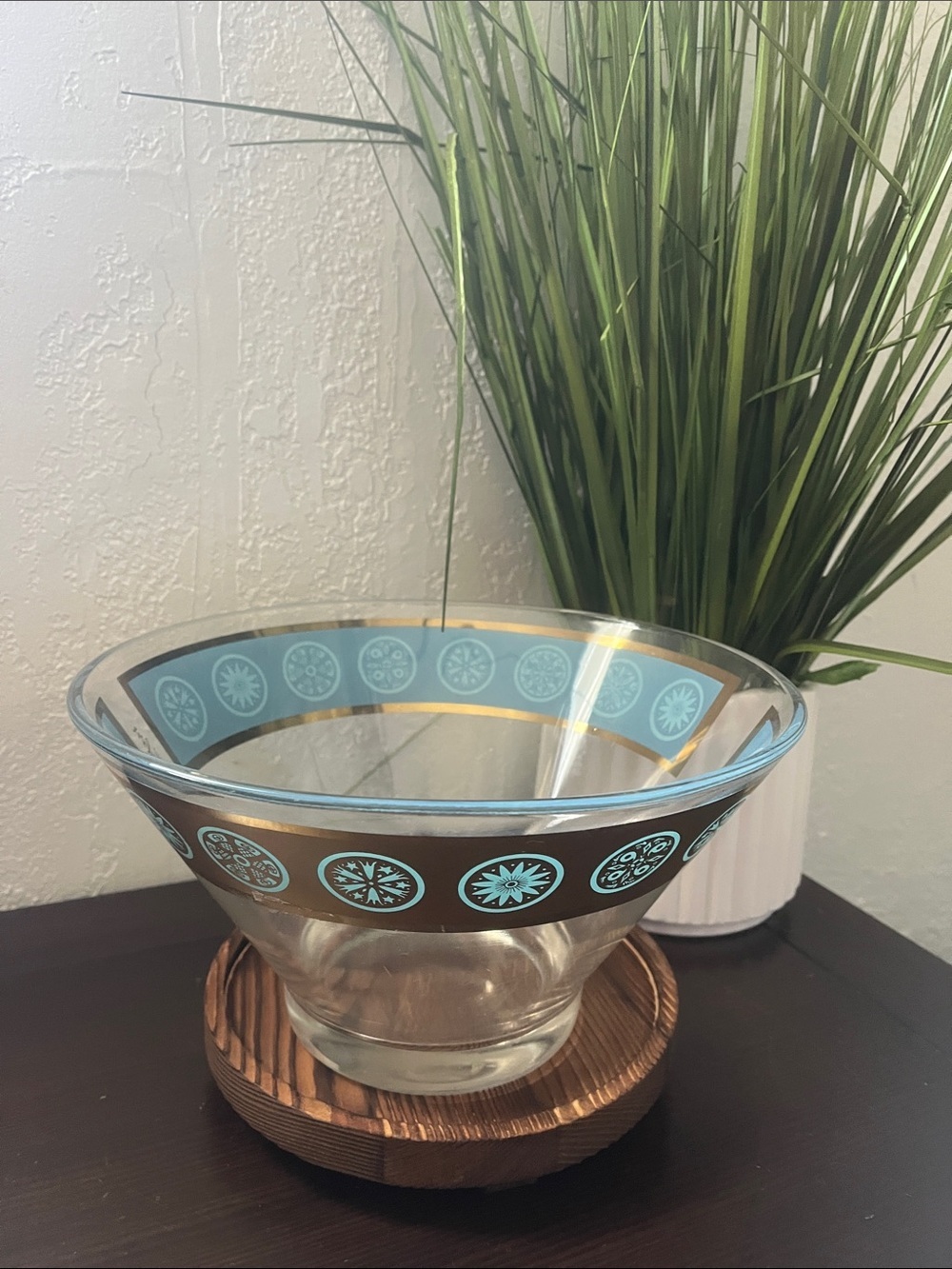 Vintage Culver Glass Chip Bowl – Mid Century Modern 1960s Retro Design